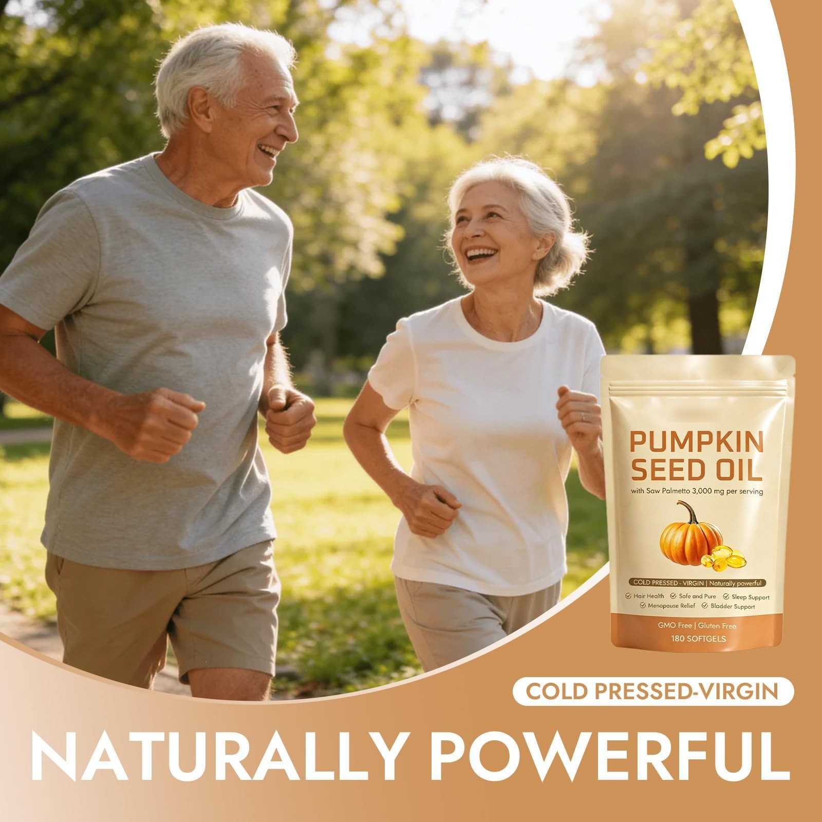 Pumpkin Seed Oil 3000mg Softgels Cold Pressed Virgin | Saw Palmetto | 180Count1