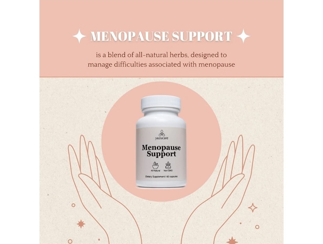 yuzucare Menopause Support Capsules 60 Count All Natural Non-GMO