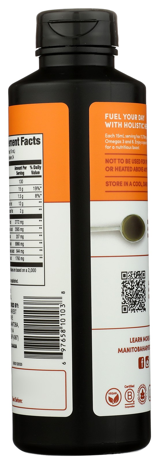 Manitoba Harvest Hemp Seed Oil Unrefined Cold Pressed 12 Oz 3 Pack