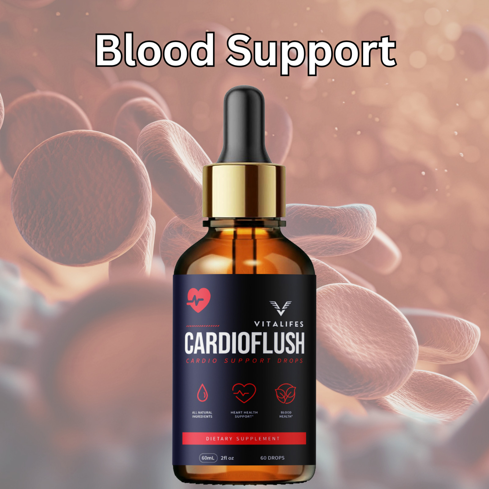 (5 Pack) Cardioflush Blood Health Support Drop Cardio Flush Vitamin 150 Servings
