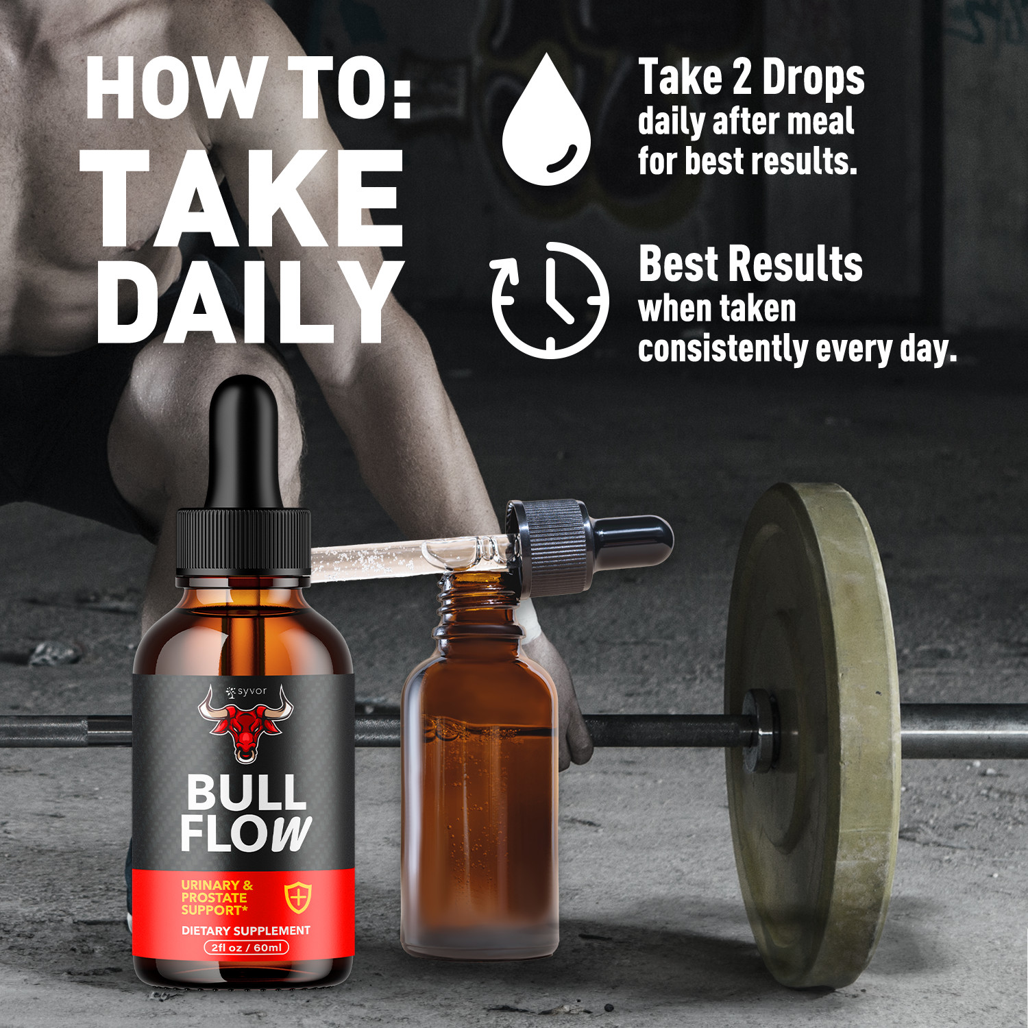 (5 Pack) Bull Flow Drops Prostate Support Advanced Vitamin Supplement 120 Serves