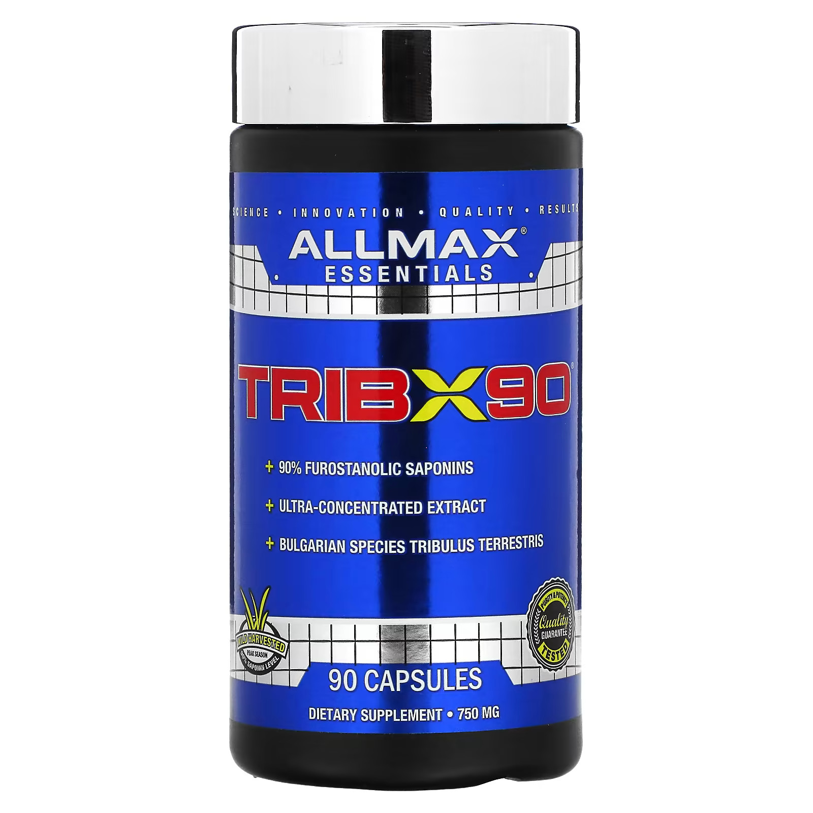 2 X ALLMAX, TribX90®, 750 mg, 90 Capsules-worldwide