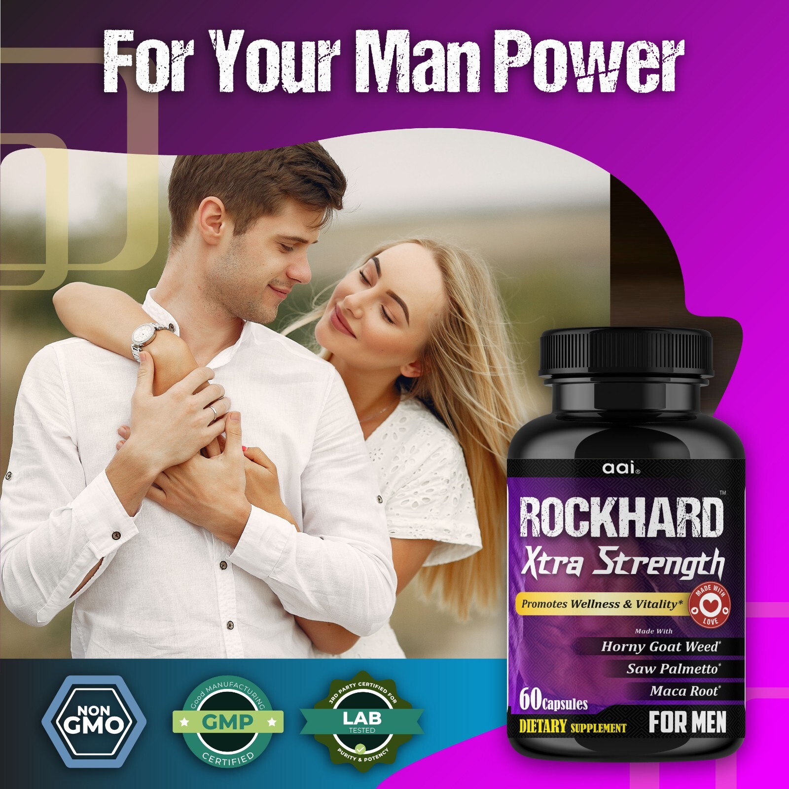 Ultimate Male Performance Booster, Performance Strength Energy Pill for Men- 60C
