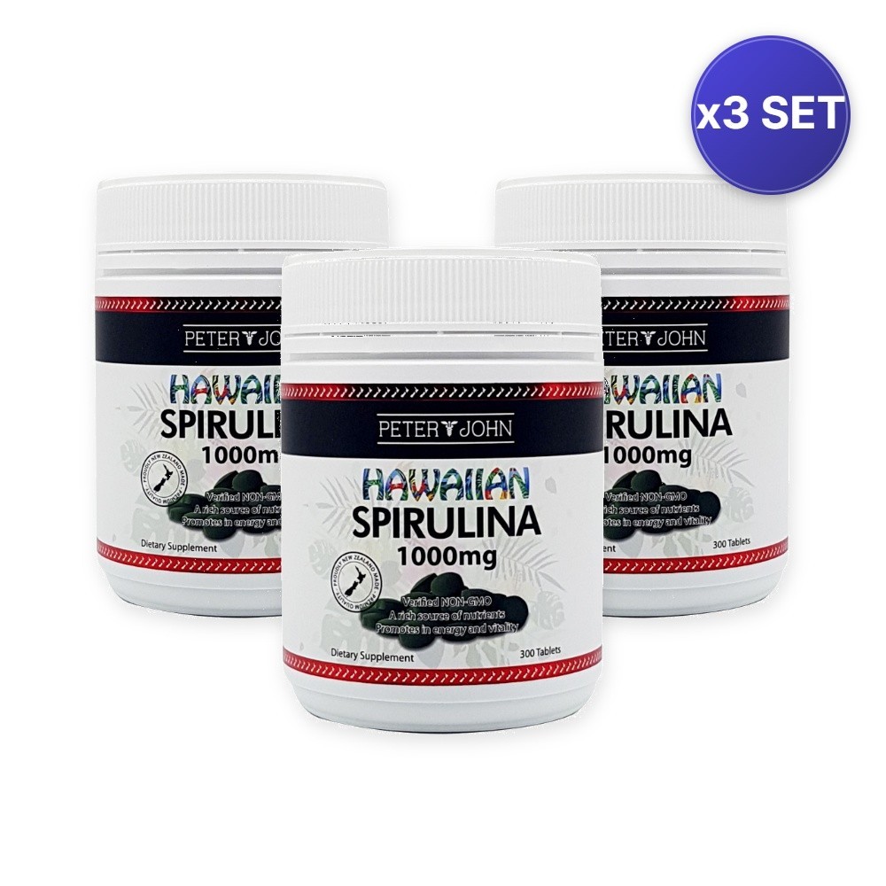Hawaiian Spirulina Superfood Tablets (300 Count) – 3 Pack