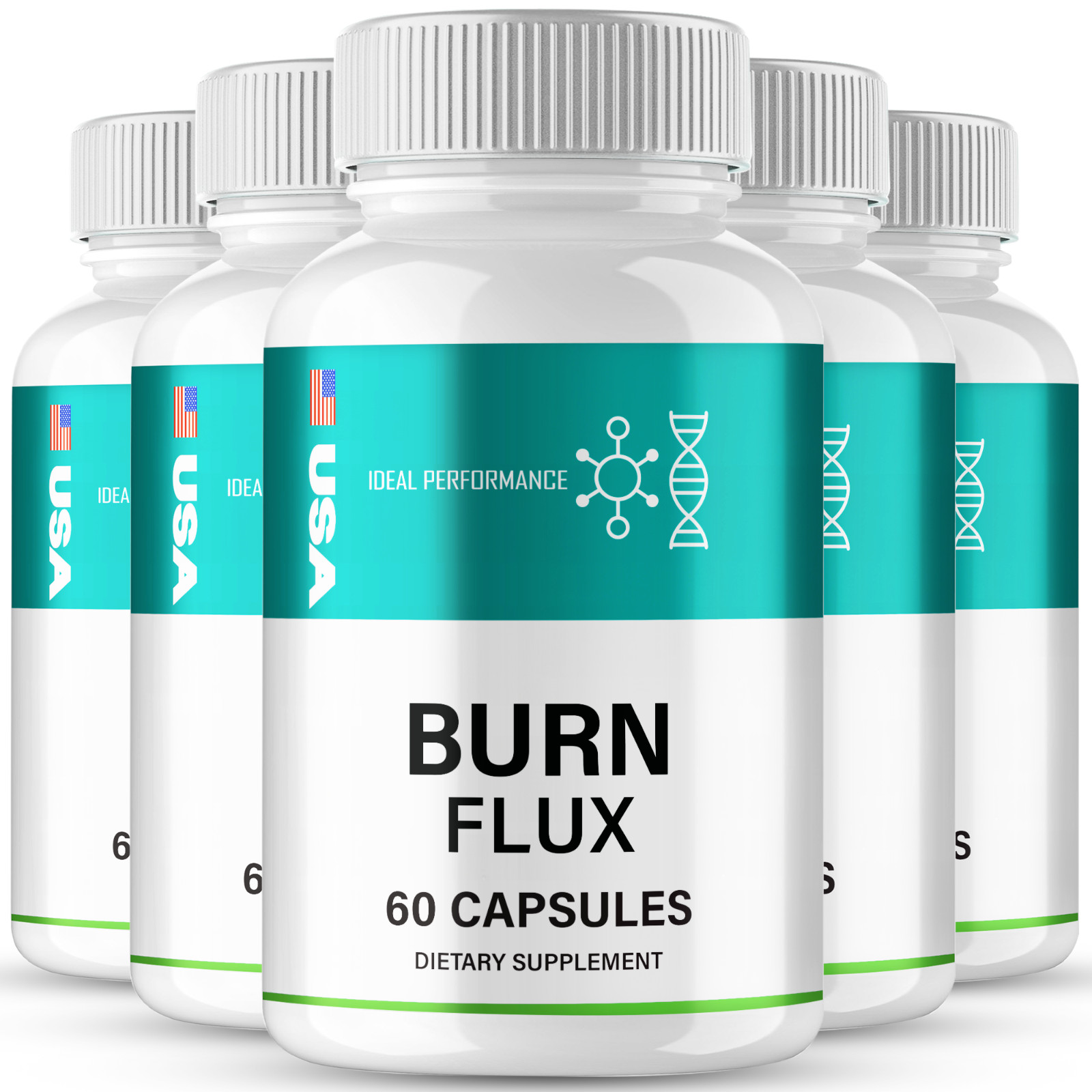 BurnFlux Capsules, Official Burn Flux Supplement Pills Maximum Strength (5 Pack)
