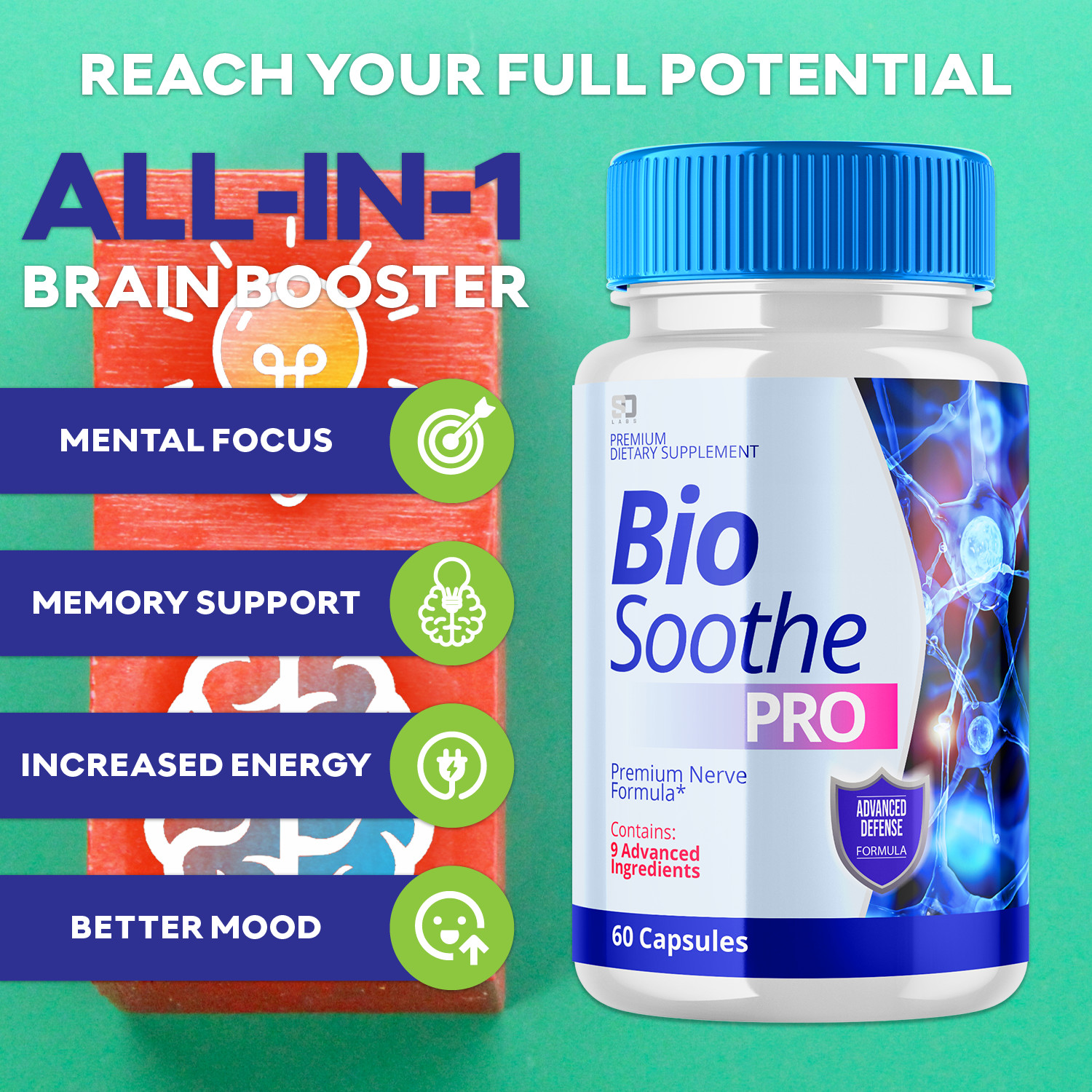 (5 Pack) Bio Soothe Pro, BioSoothe Premium Nerve Pain Formula (300 Capsules)