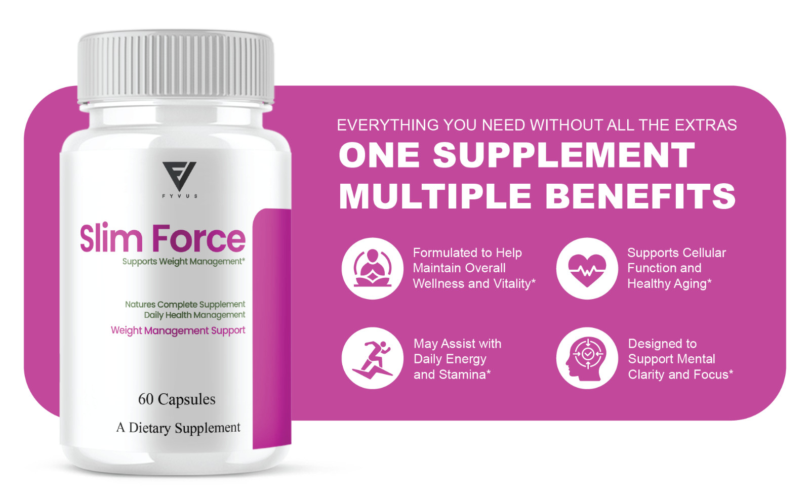 (5 Pack) Slim Force Advanced, SlimForce Weight Management Support (300 Capsules)