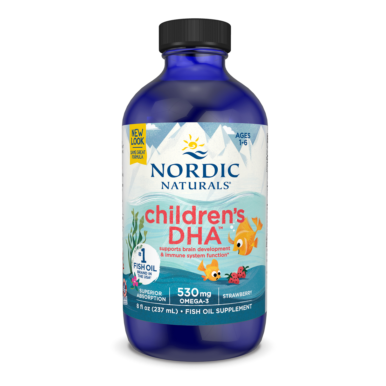 Nordic Naturals Children’s DHA Liquid – Strawberry Flavored Kids Fish Oil, 8 Oz
