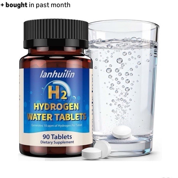 lanhuilin H2 Hydrogen Water Tablets 150mg Magnesium 90 Count Unflavored Vegan