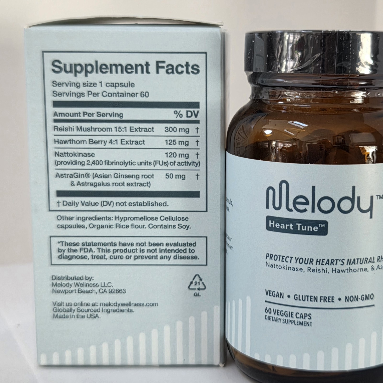 Melody Heart Tune 4-in-1 Blood Pressure Support Supplements Nattokinase Capsules