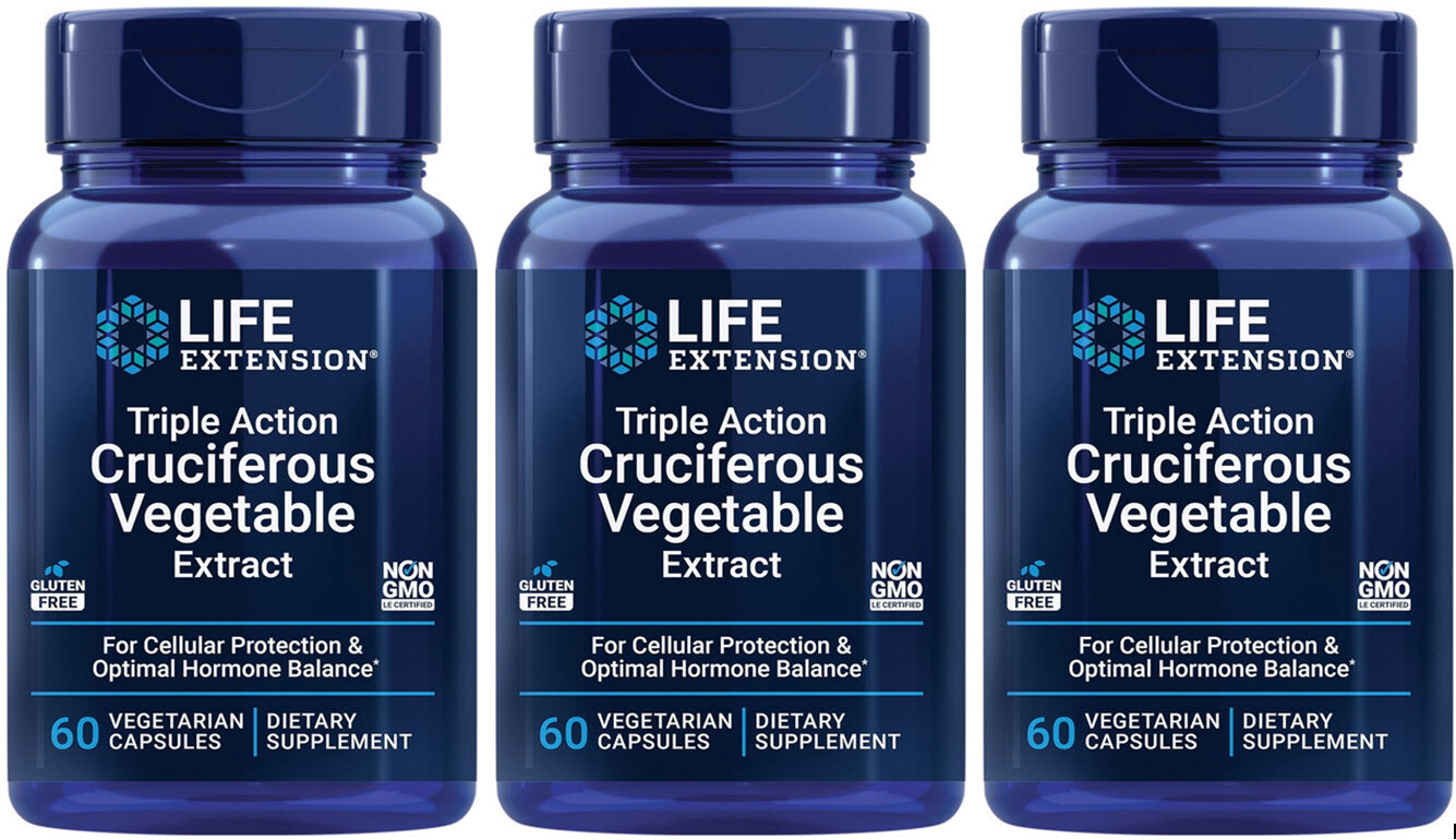 TRIPLE ACTION CRUCIFEROUS VEGETABLE EXTRACT 180 Capsule LIFE EXTENSION