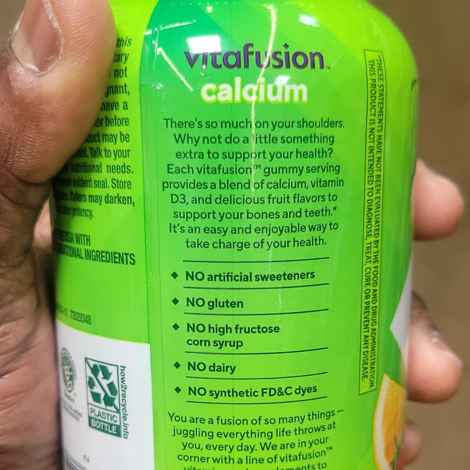 vitafusion Calcium Vitamin D3 Phosphorus Gummies Fruit & Cream 100 Count