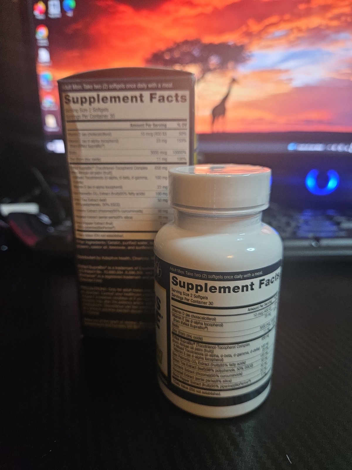 Ageless Male Hair Growth Supplement 60 Softgels Evnol Saw Palmetto Exp 09/2027