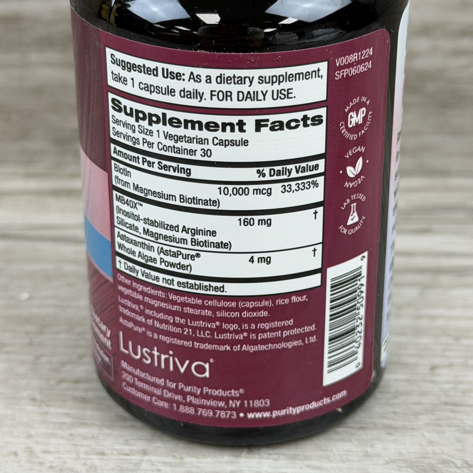 Purity Products My Biotin ProClinical MyBiotin 30 Capsule New Exp. 3/2028