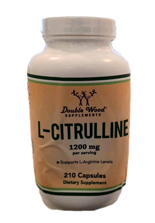 Double Wood L-Citrulline 1200mg 210 Caps Maximum Strength Amino Acid Exp 3/27