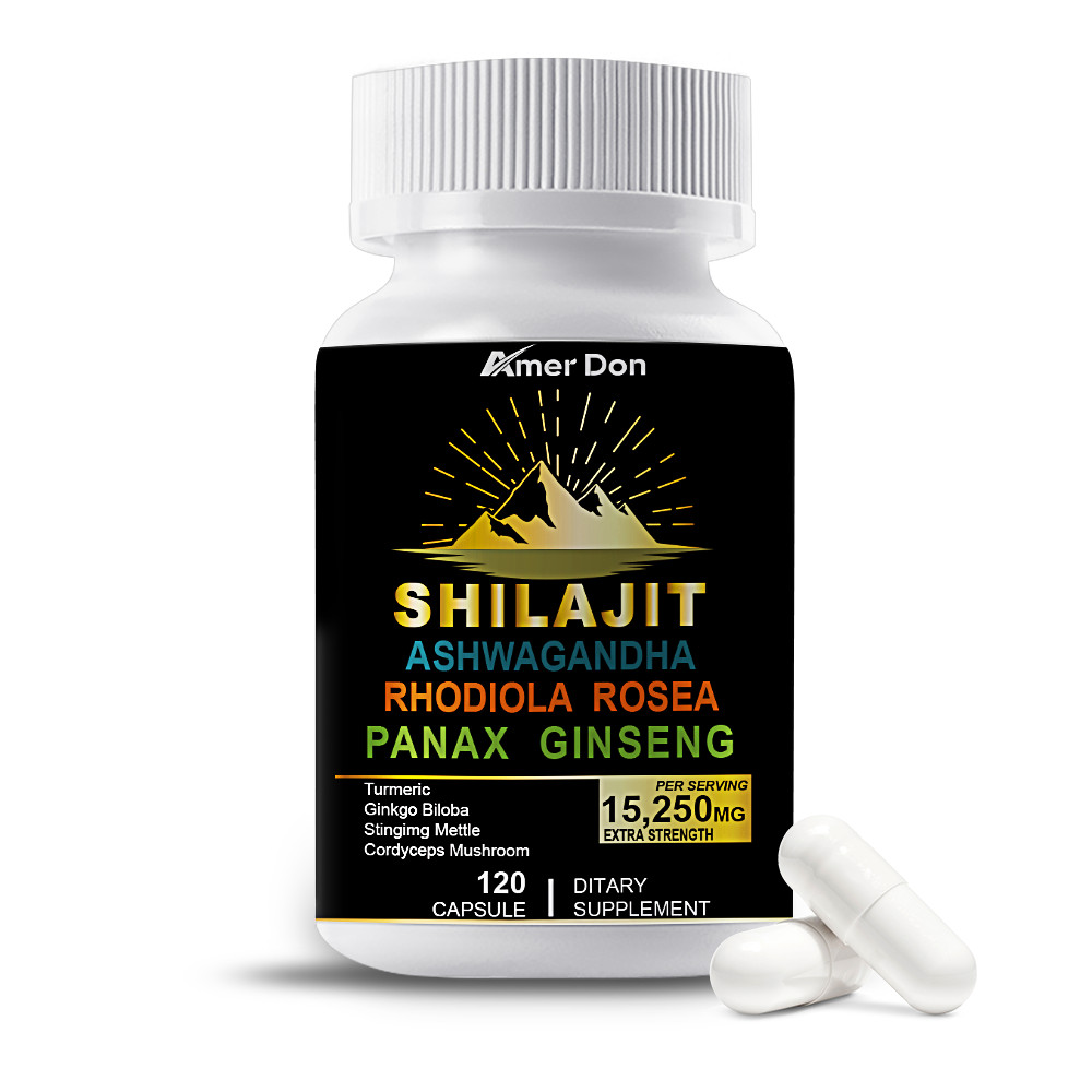 Himalayan Shilajit 9000mg 120 Caps 100% Pure Extract Fulvic Acid Best Shilajit