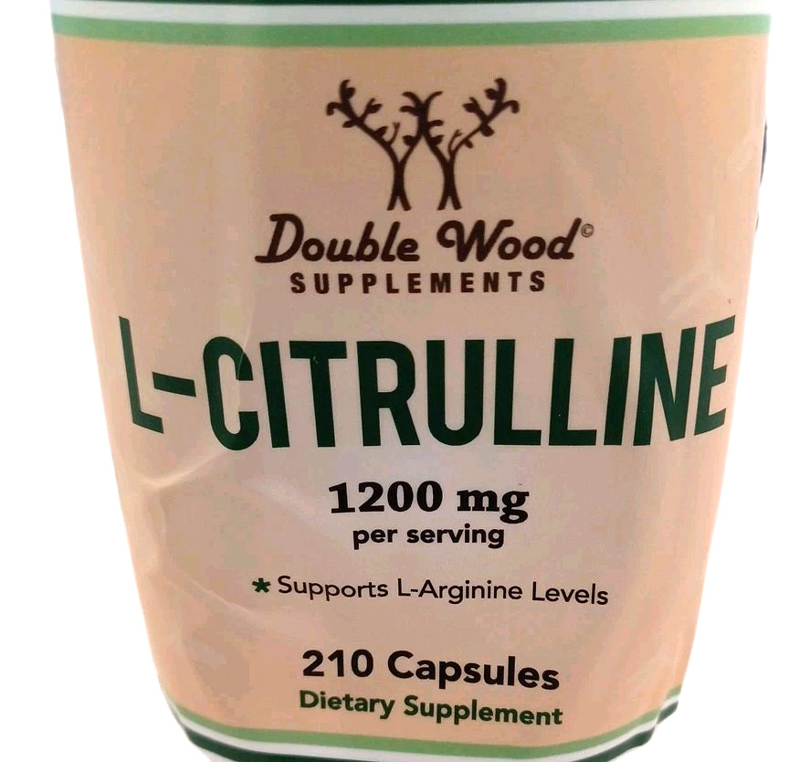 Double Wood L-Citrulline 1200mg 210 Caps Maximum Strength Amino Acid Exp 3/27