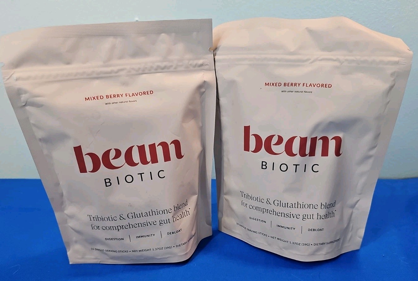 beam Biotic Berry Probiotic Powder 30 Servings Tribotic + Glutathione