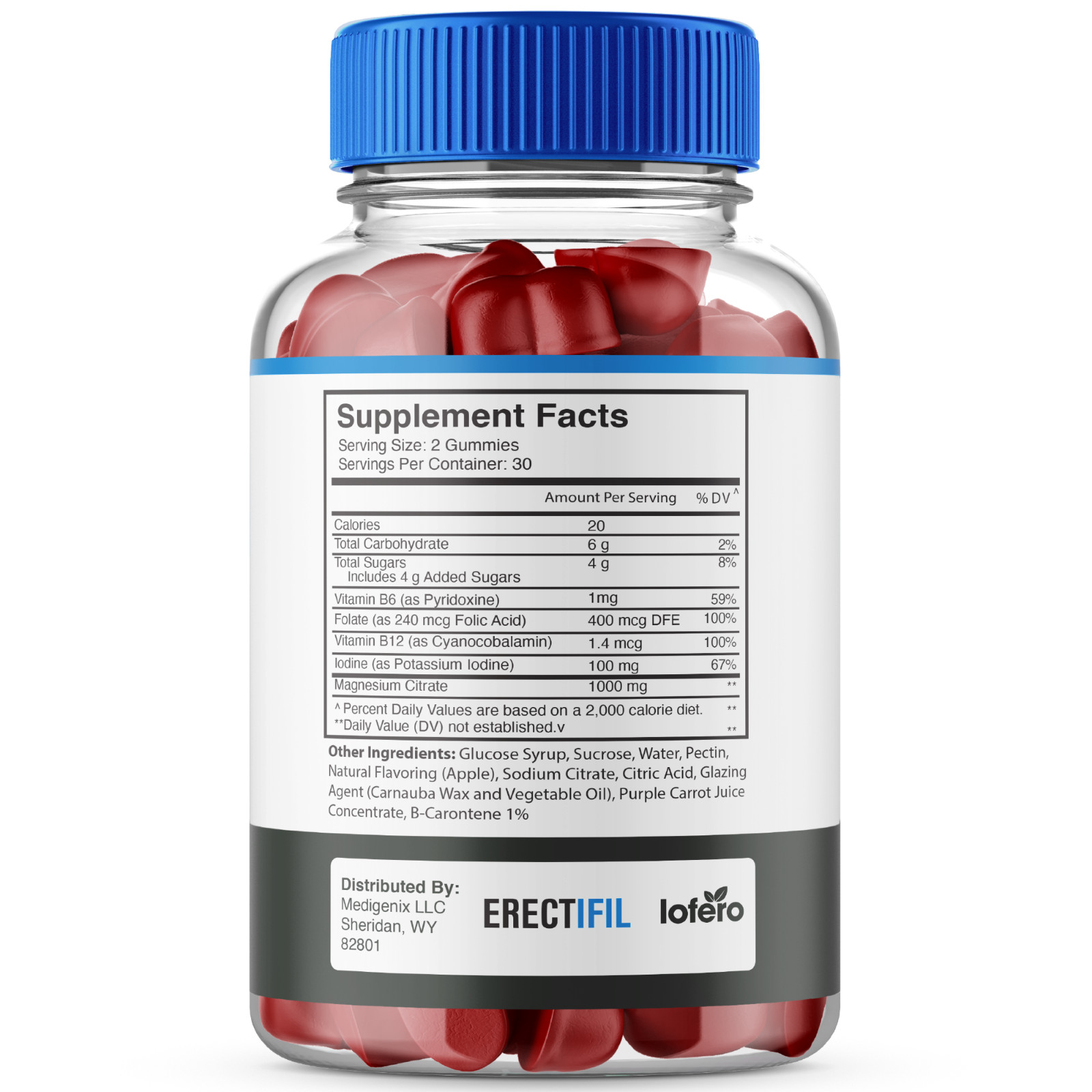 Erectifil Male Gummies, Erectifil Advanced Men Performance Support (60 ct)