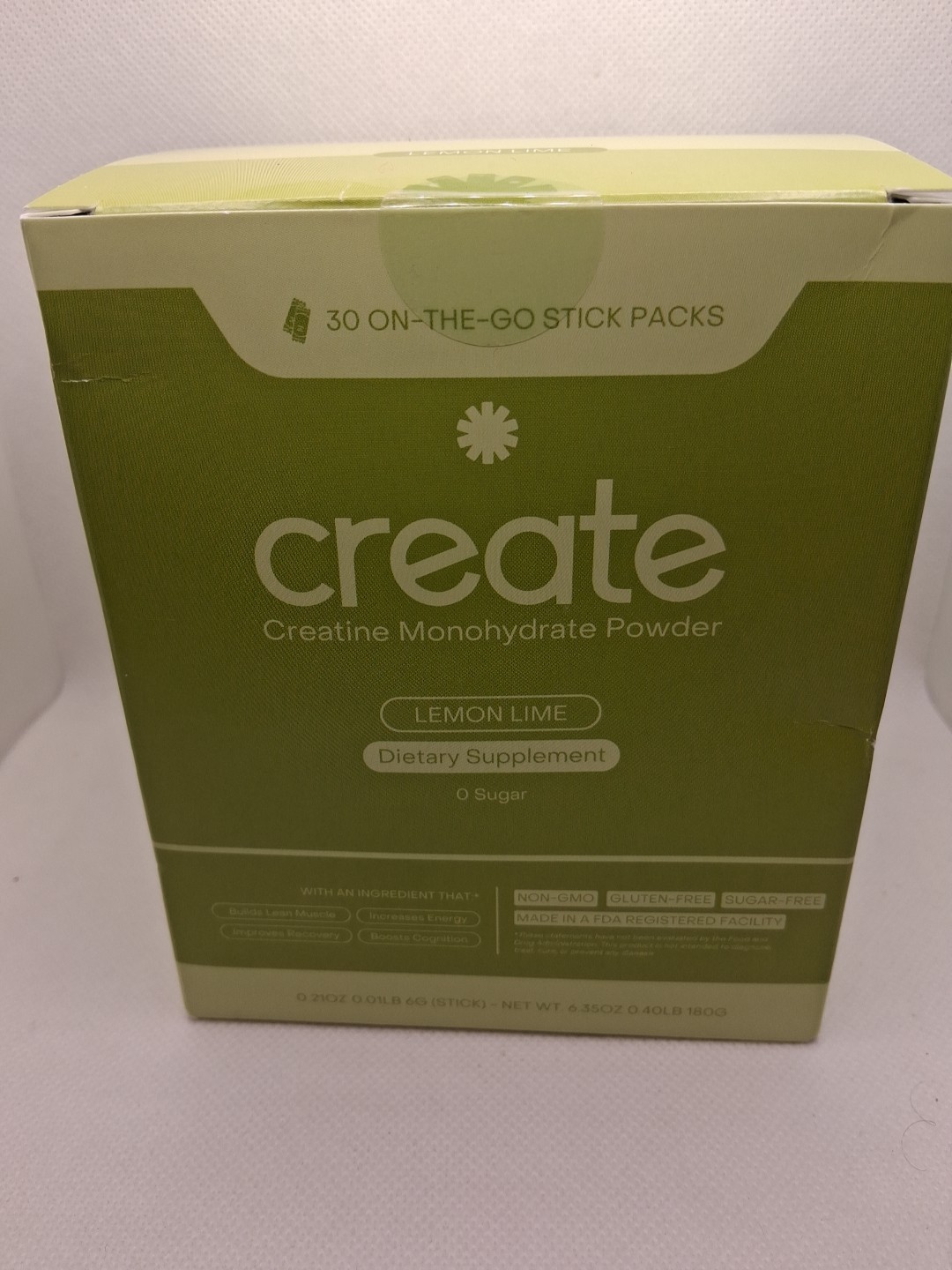 Lot Of 2Creatine Monohydrate On-The-Go Stick Packs – Lemon Lime (30 Stick Packs)