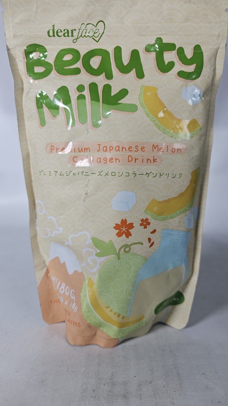 Beauty Milk Japanese Collagen Melon Drink Low Sugar 10 Servings Exp:1/28/2027