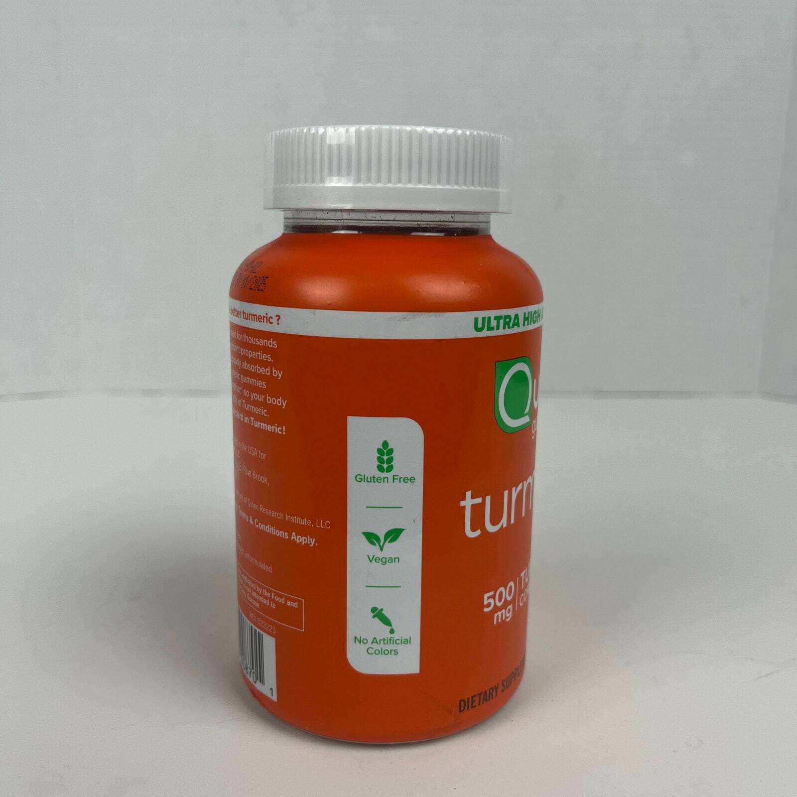 2 PACK – Turmeric Gummies Qunol 500 mg 90 count supplement