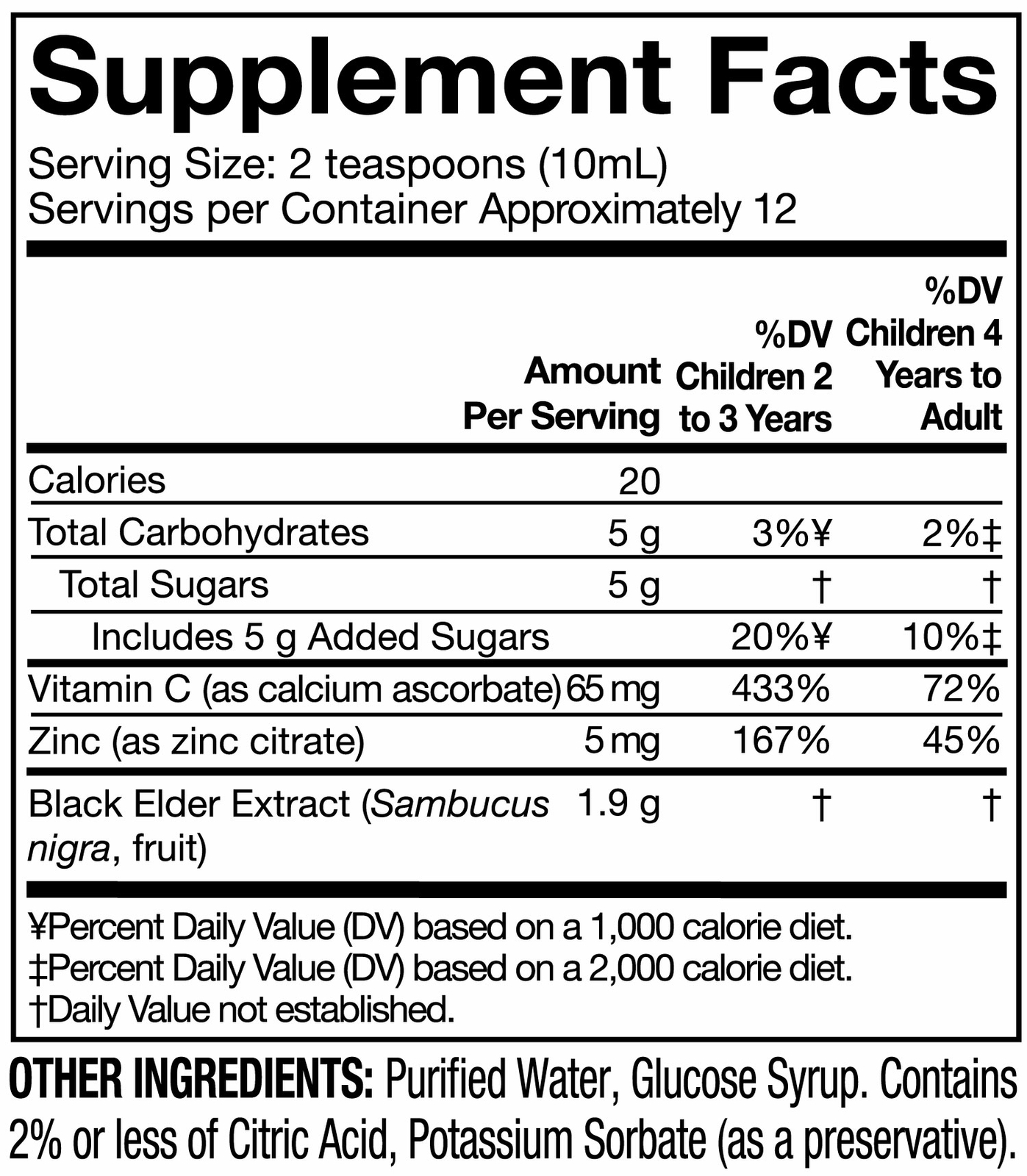 Equate Children’s Elderberry Syrup w/Vitamin C & 4 Fl Oz 2-Pack