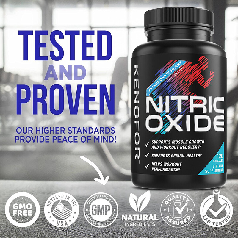 Nitric Oxide Booster L Arginine, L-Citrulline 1300mg 120 Caps Highest Potency