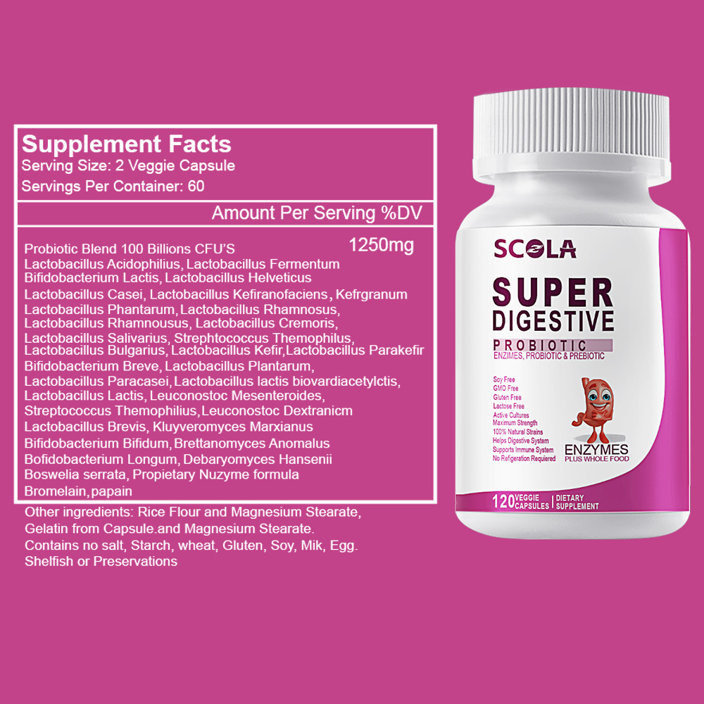 Probiotic blend of Lactobacillus reuteri 100 Billion CFU/GRAM Capsules 60