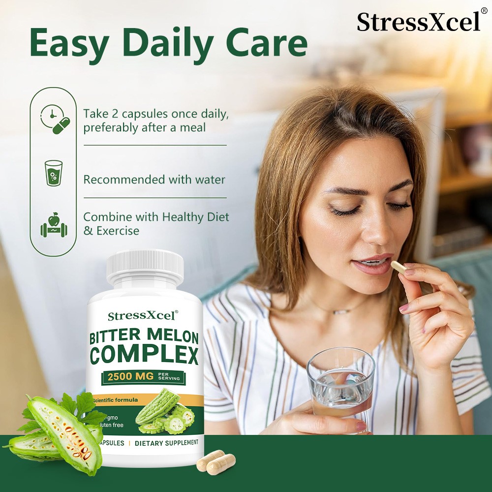Bitter Melon Capsule 2500 Mg Skin Digestive Immune Health Gluten Free Supplement