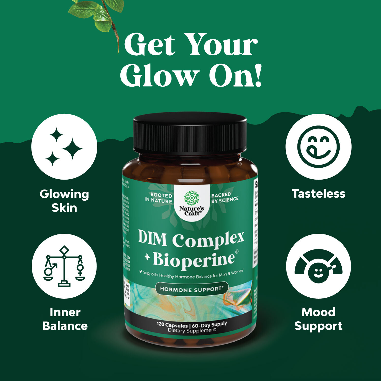 Extra Strength Diindolylmethane DIM Supplement – Men and Womens Hormone Balance