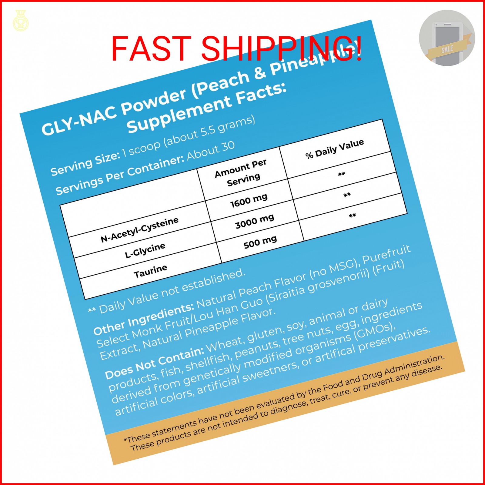 MYOXCIENCE NAC Glycine Supreme | N-Acetyl-L-Cysteine, Glycine, and Taurine Combi