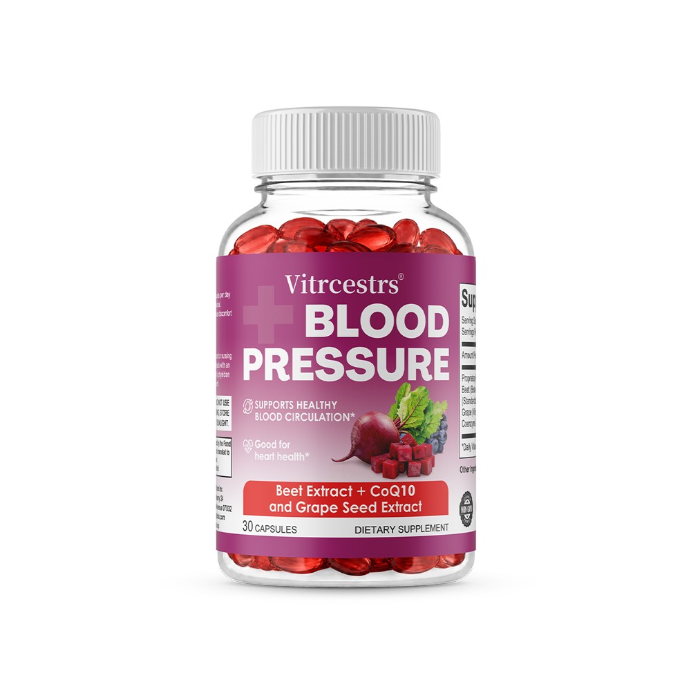 Beet Root CoQ10 Grape Seed,Blood Pressure&Cardiovascular Circulation,30~ 120Caps