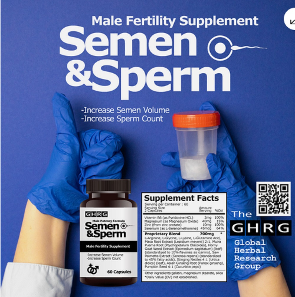GHRG USA Semen & Sperm, Male Fertility, Increase Semen Volume & Count