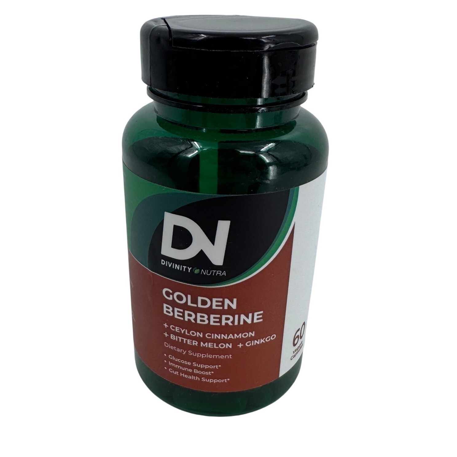 Divinity Nutra Golden Berberine 60 Capsules Ceylon Cinnamon Bitter Melon Ginkgo