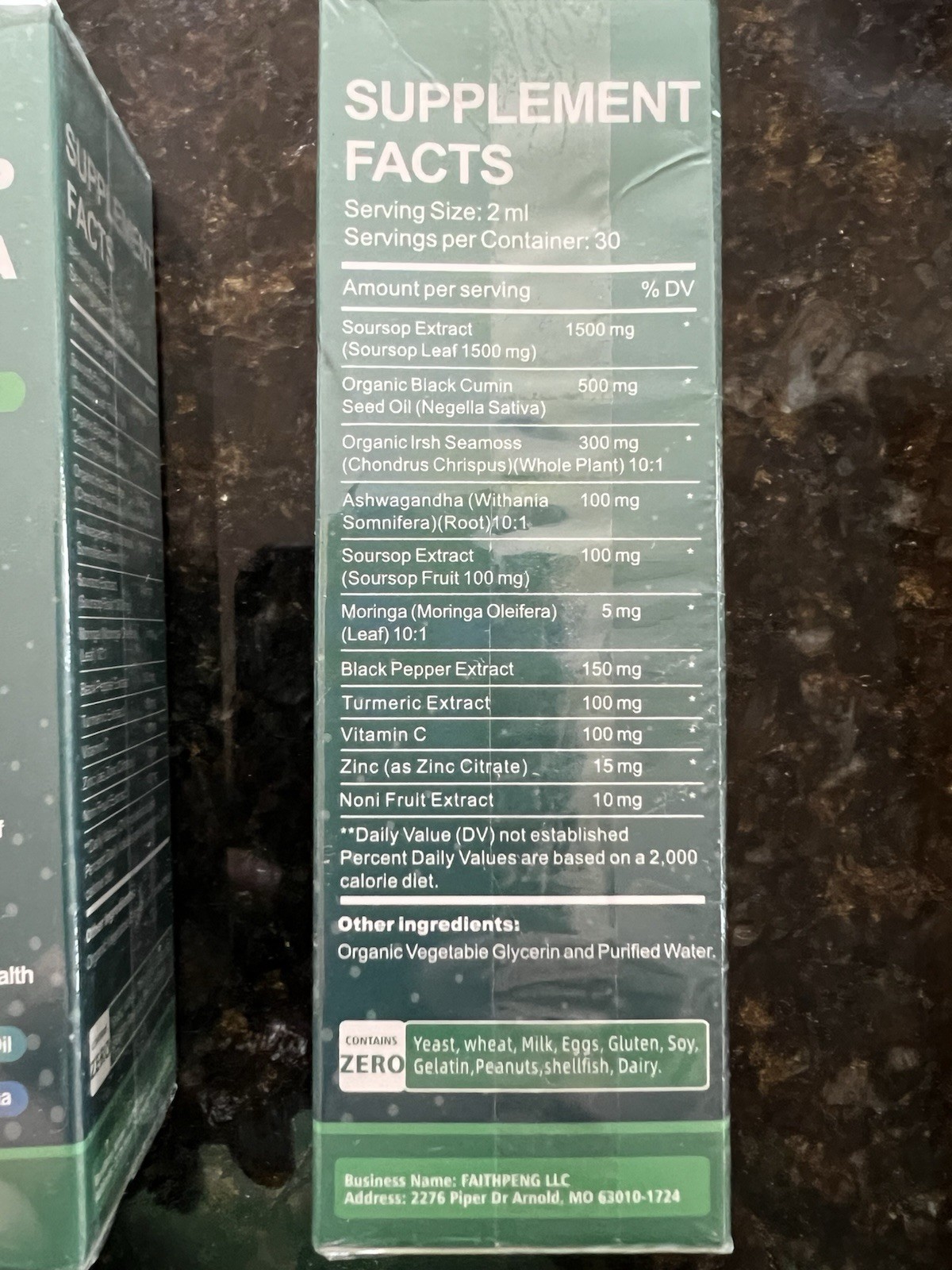 Lot of 3 Liposomal Soursop Graviola Dietary Supplement (60mL) – Sealed