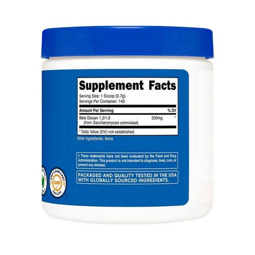 Beta Glucan 1;3/1;6 Unflavoured 100 Grams by Nutricost