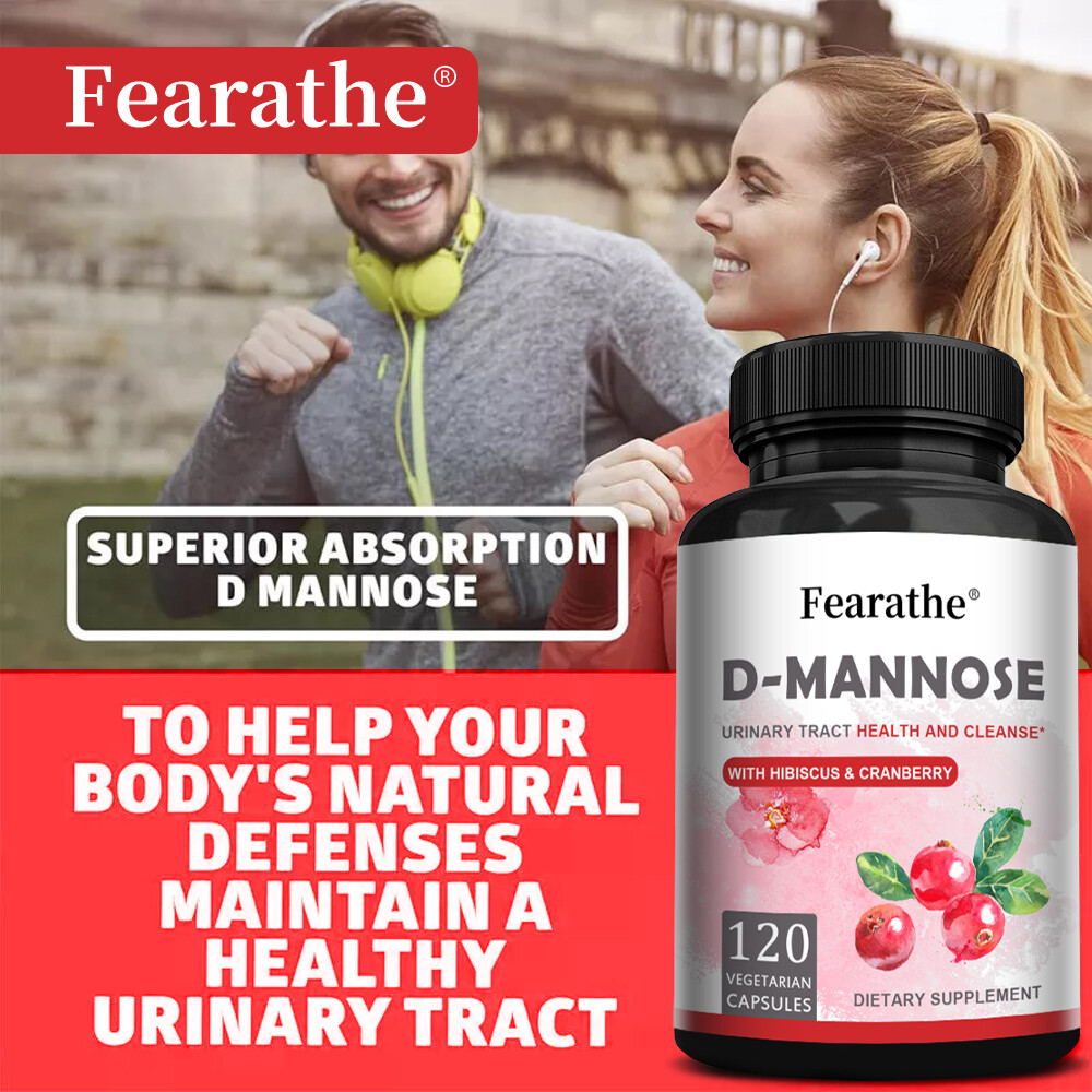 D-Mannose Capsules Veggie Caps 1000mg 100% Pure UTI Relief Urinary Tract