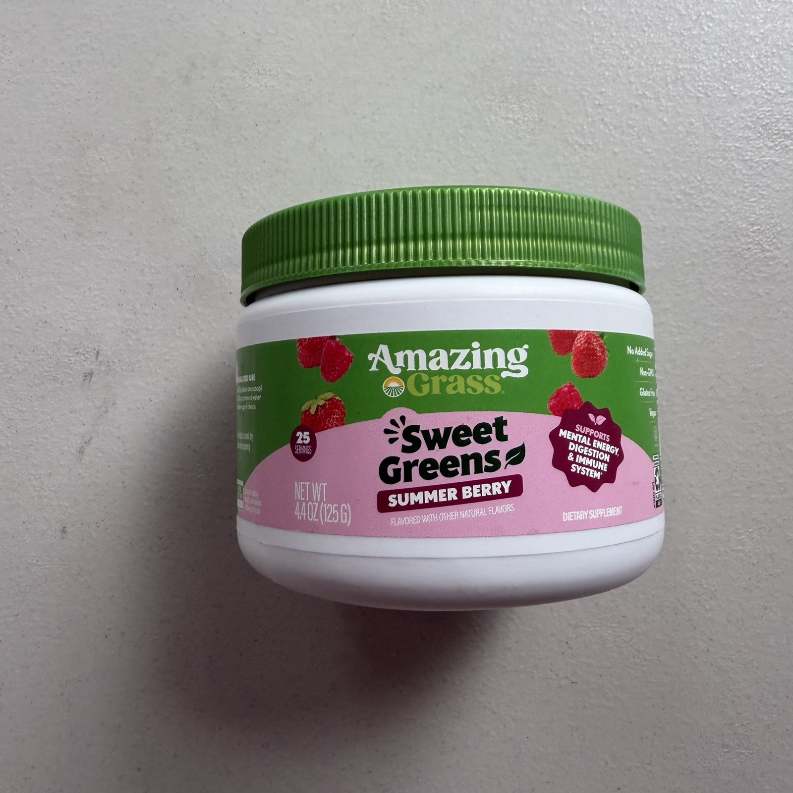 Amazing Grass Sweet Greens Summer Berry Powder 4.4 oz Sealed Exp 02/2027