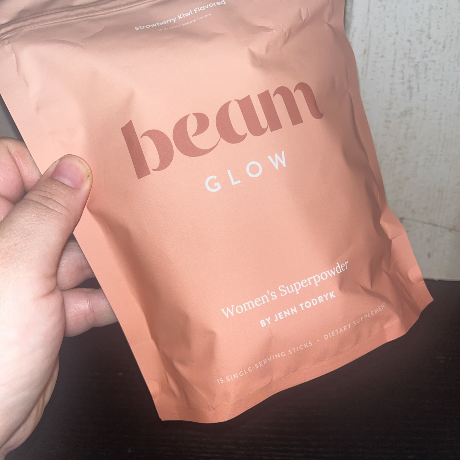 beam Glow Women’s Superpowder Strawberry Kiwi Vitamins & more! 15 servings