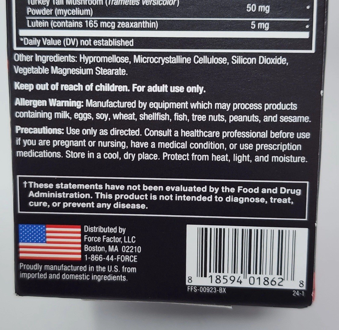Force Factor Forebrain Focus Dietary Supplement, 60 Capsules Exp 12/2028