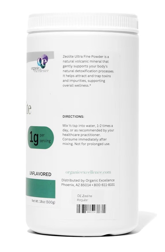 Organic Excellence Zeolite Clinoptilolite Powder Pure Micronized Mineral 500gram