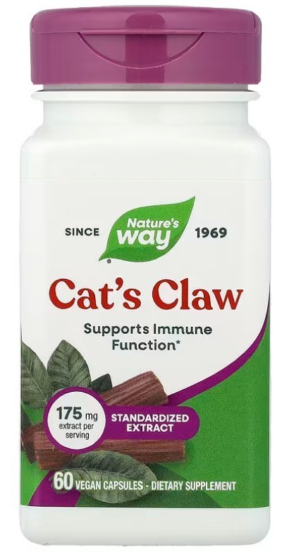 Nature’s Way Standardized Cat’s Claw Extract 175 mg per serving, 60 Capsules