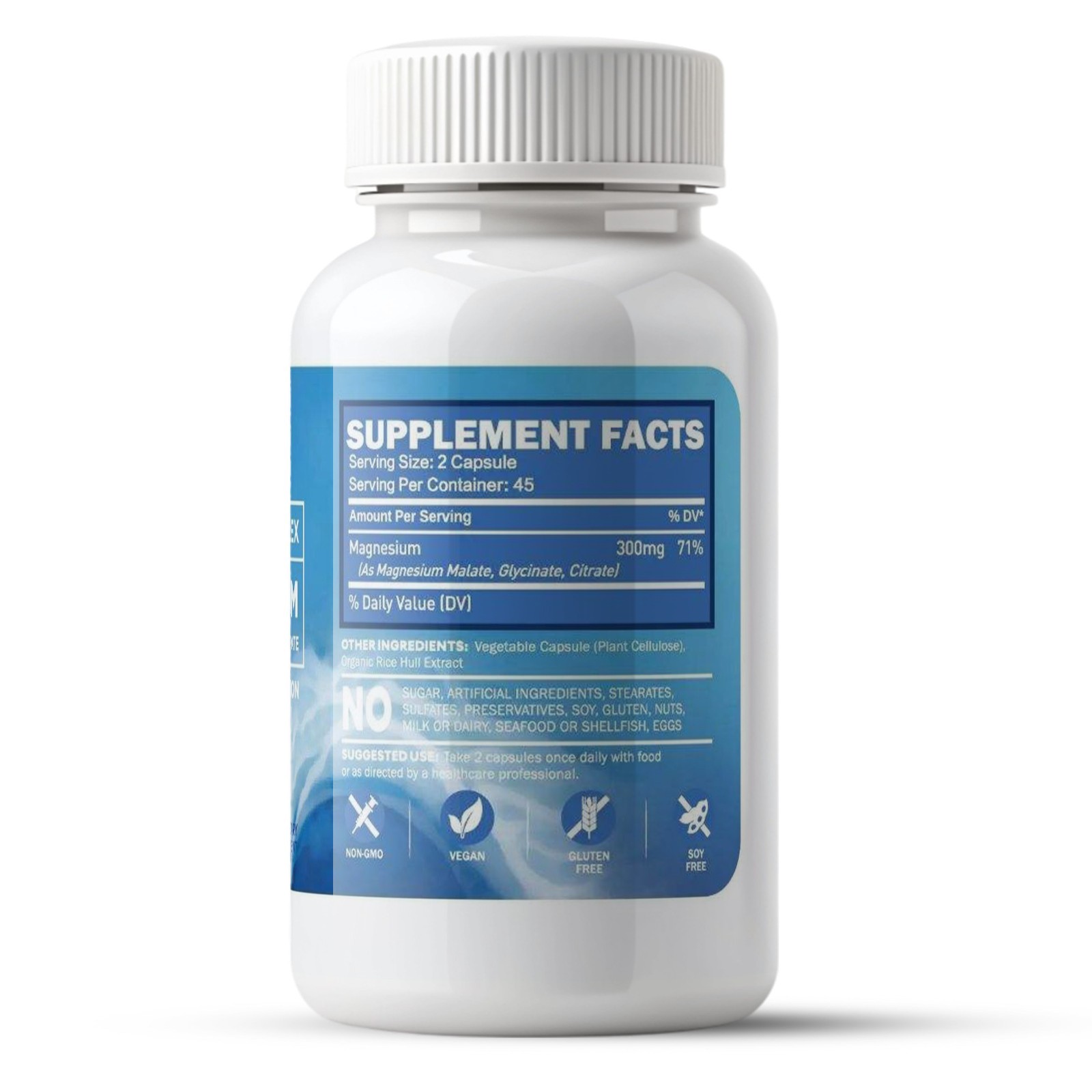 Triple Magnesium Complex 500mg – Glycinate, Citrate, Malate – Sleep & Muscle .