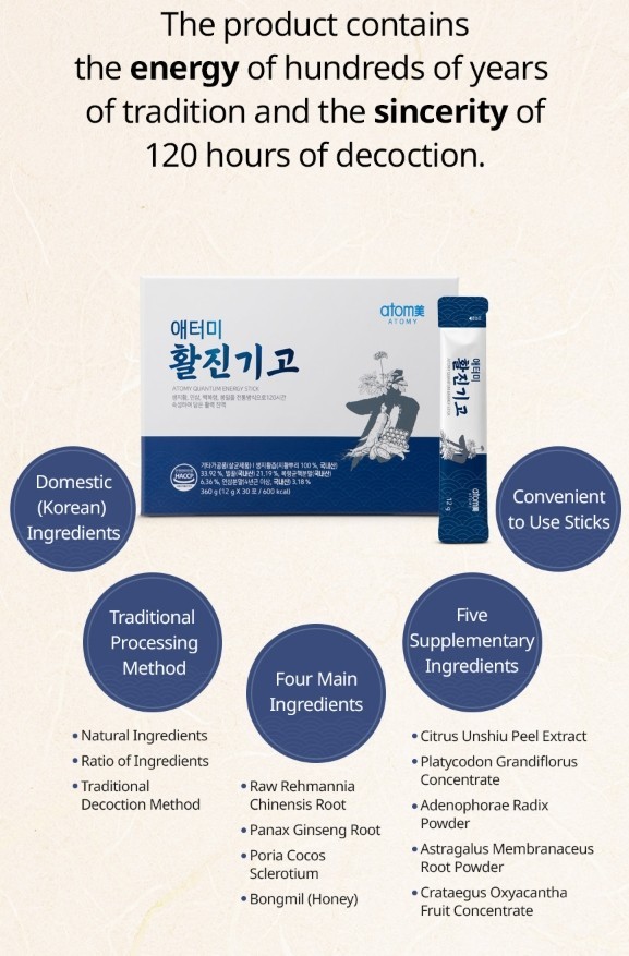 ATOMY Quantum Energy Stick 12g x 30p A Deep & Energy KOREAN Revitalizing Liquid