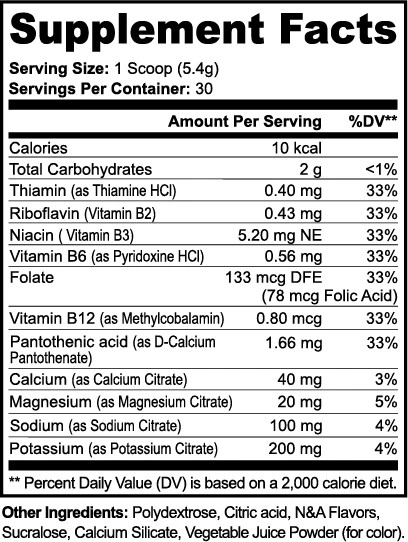 USA Cali Matcha Green Tea Electrolyte Powder 5.7oz Magnesium B-Complex