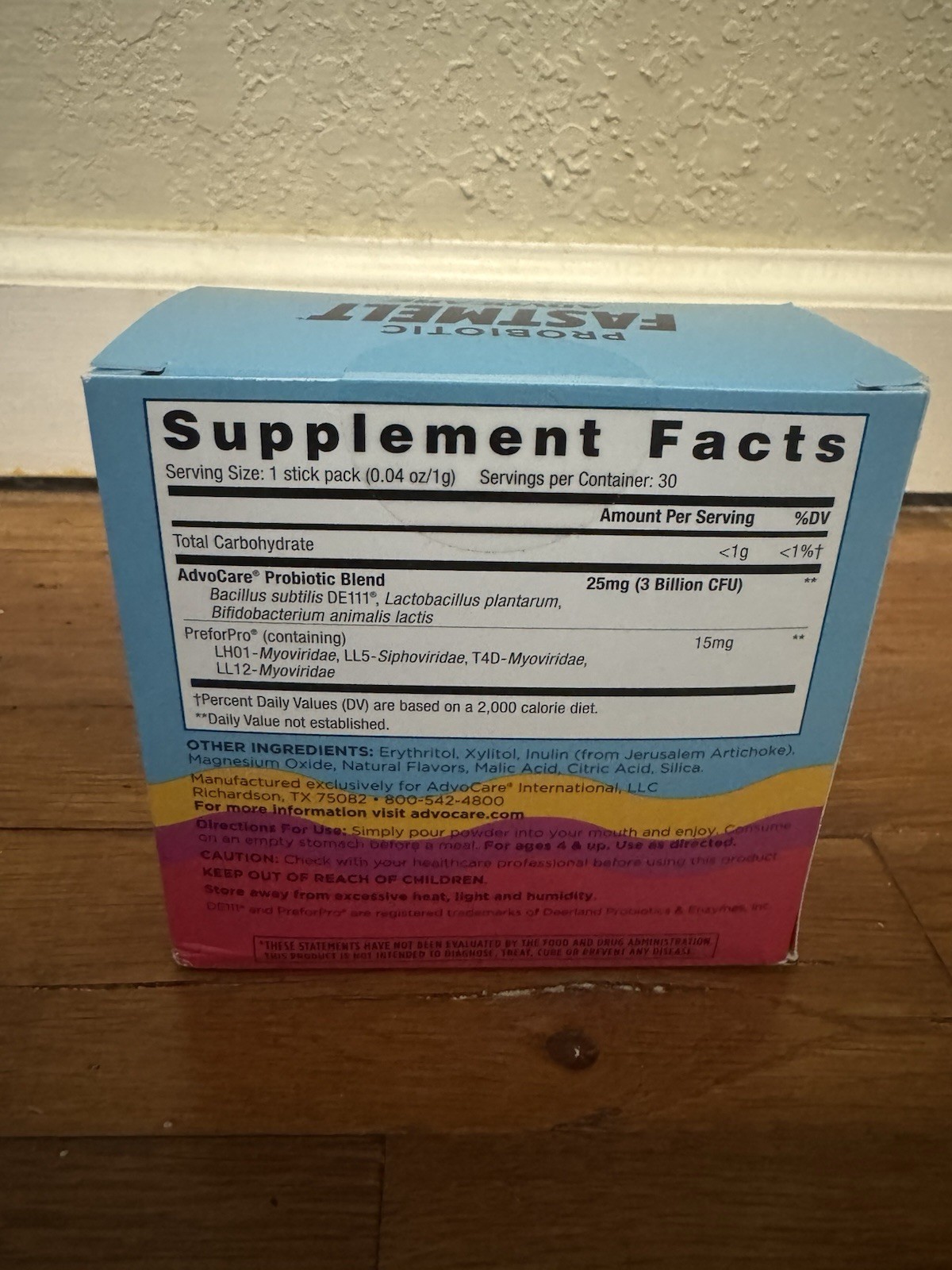 Advocare Probiotic Fastmelt Wild Berry Sticks 30 Sticks