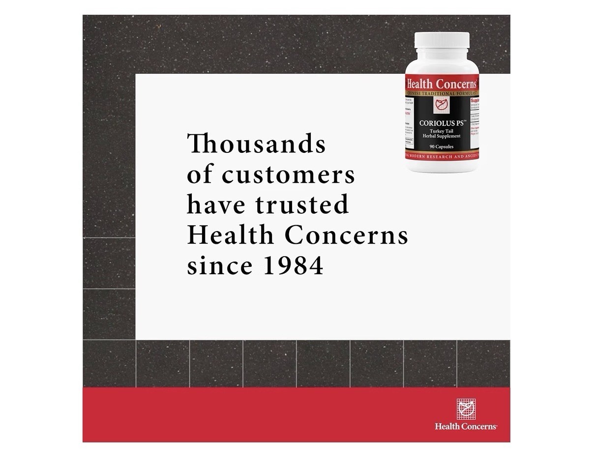 Health Concerns Coriolus PS Turkey Tail Herbal Supplement Immune Gut Health 90ca