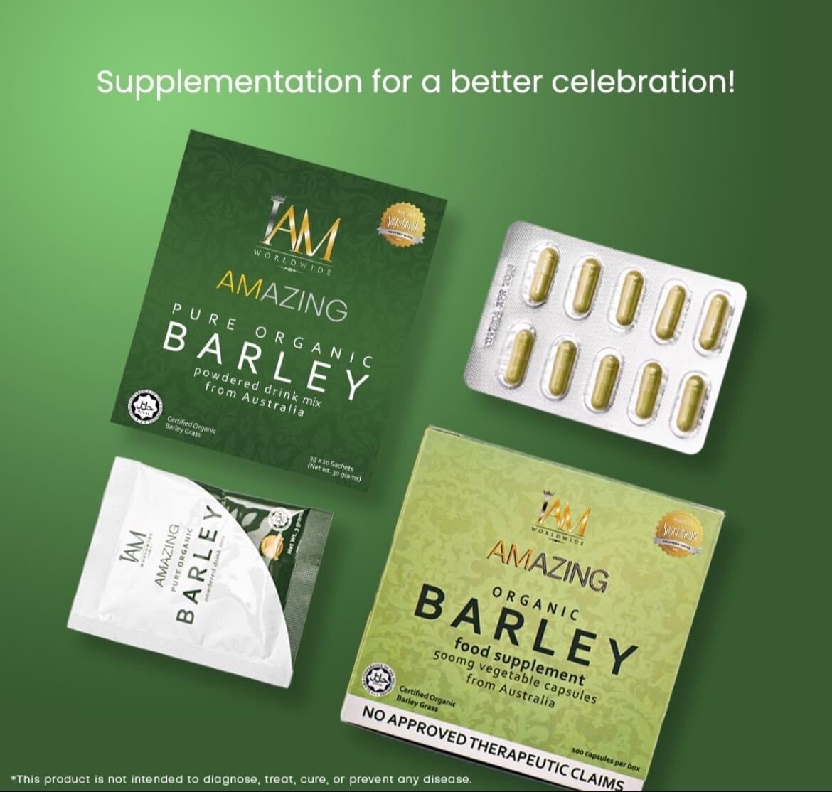 Amazing Pure Organic Barley Capsule(new Packaging)