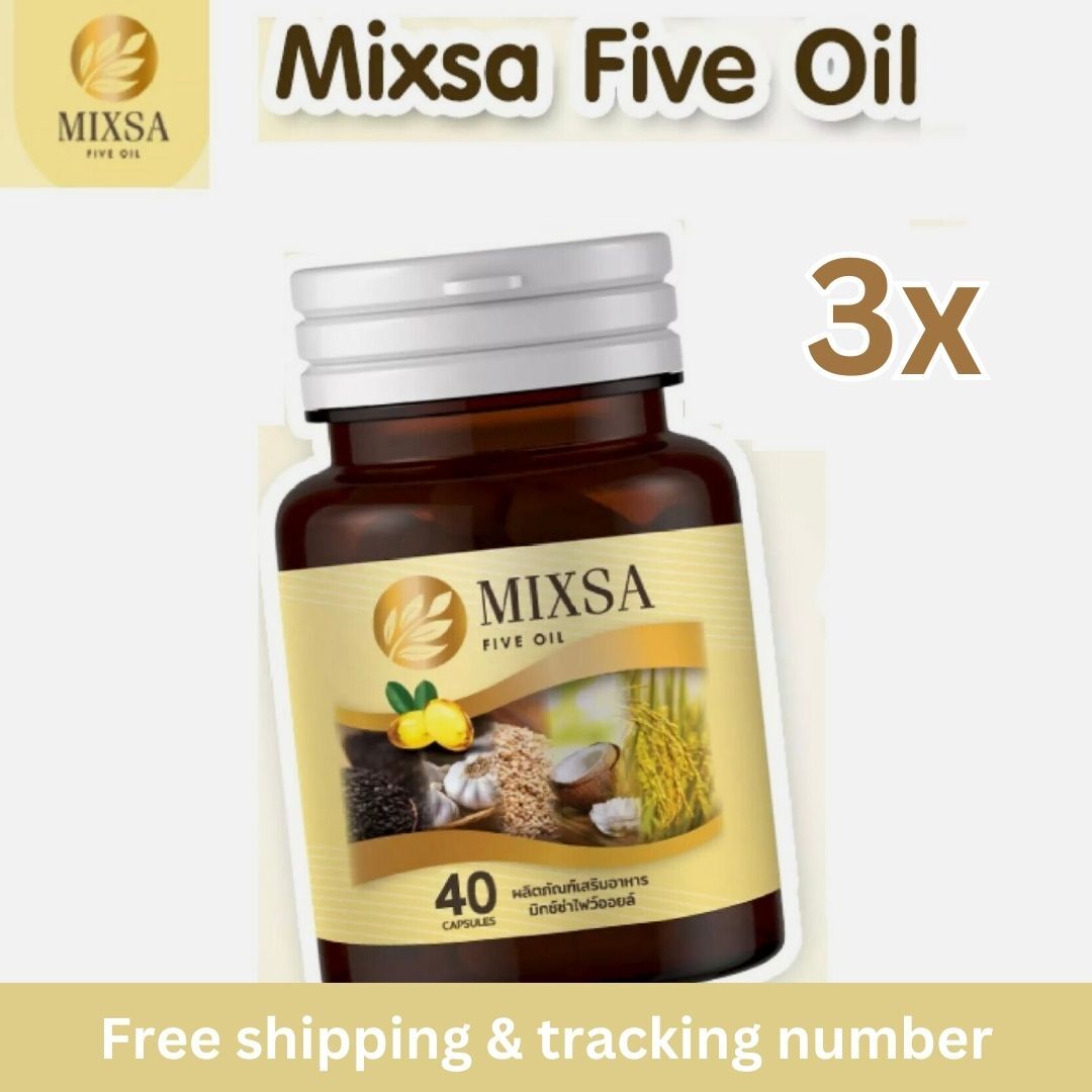 3x MIXSA FIVE OILS 5 MIXA Stimulate Metabolism Natural Nourish Brain Bone Sleep